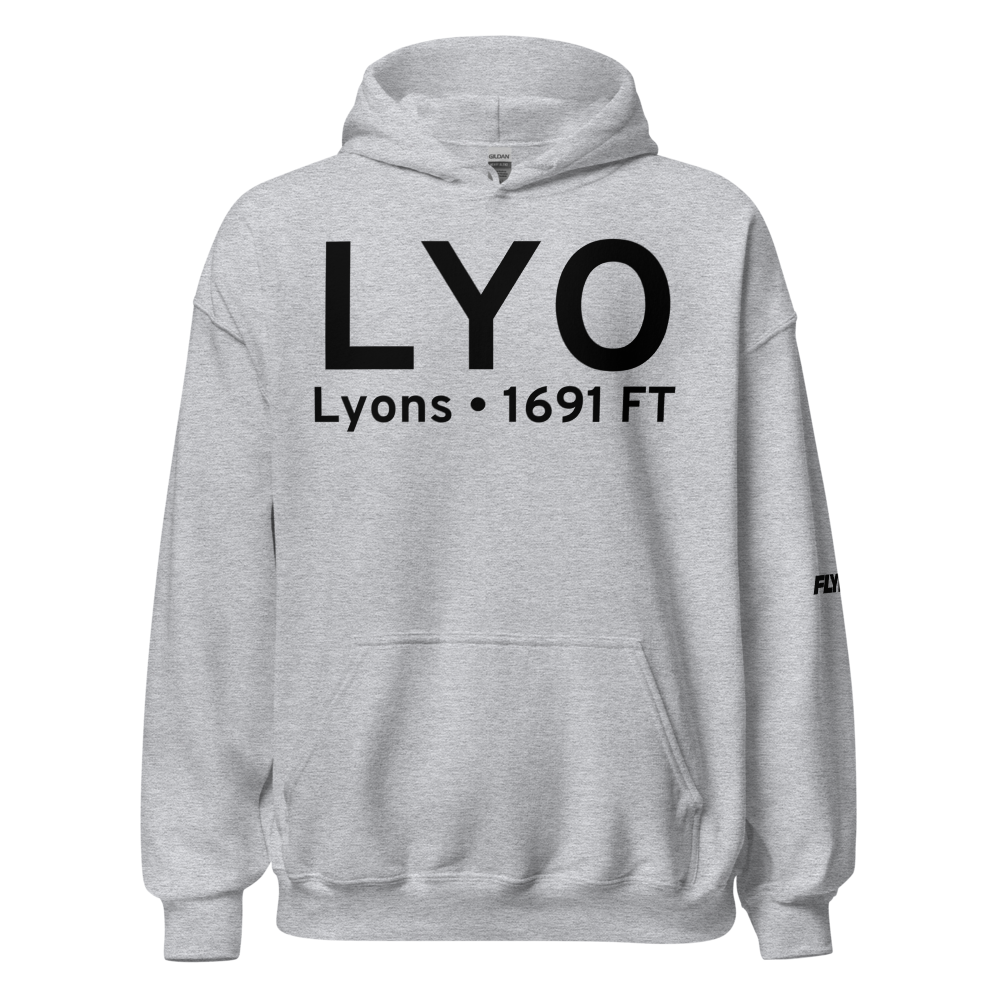Lyons (KLYO) Airport Hoodie Sweatshirt 
