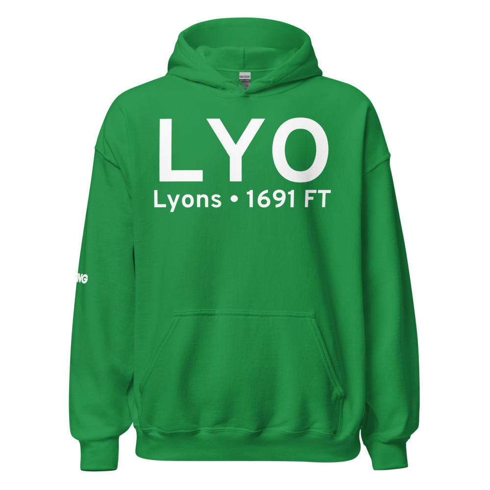 Lyons (KLYO) Airport Hoodie Sweatshirt 