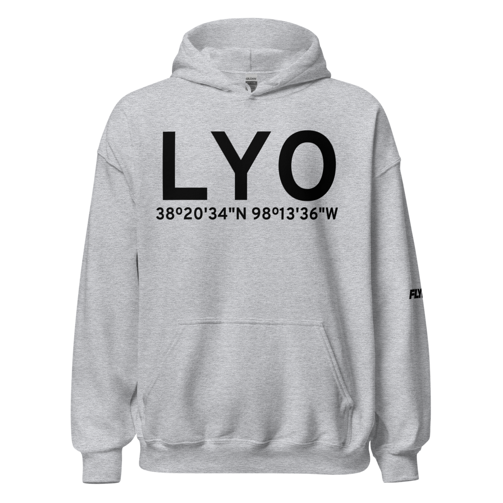 Lyons (KLYO) Airport Hoodie Sweatshirt 