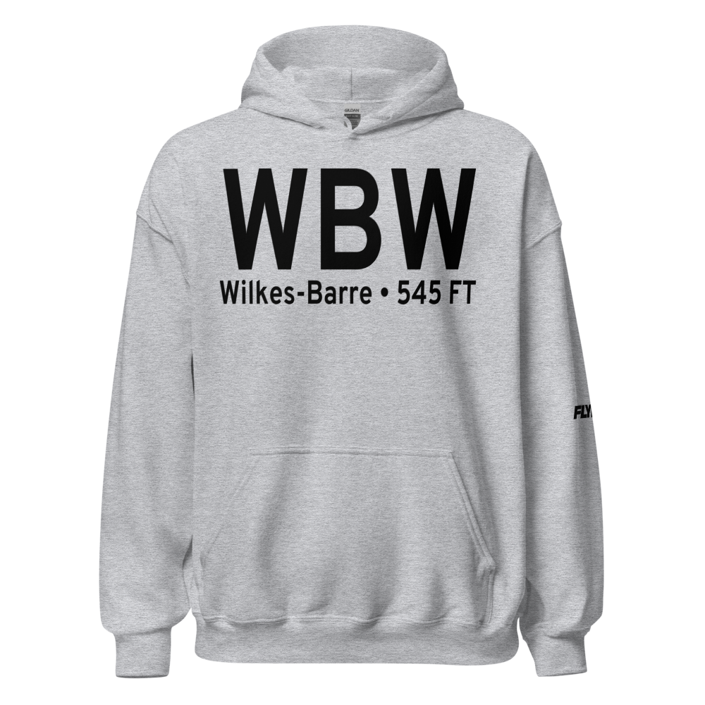 Wilkes-Barre (KWBW) Airport Hoodie Sweatshirt 