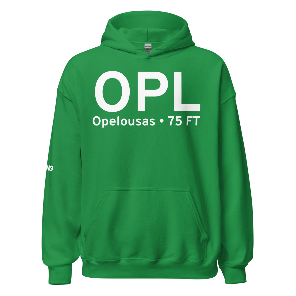 Opelousas (KOPL) Airport Hoodie Sweatshirt 