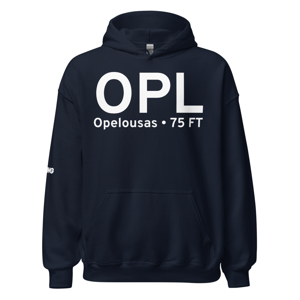 Opelousas (KOPL) Airport Hoodie Sweatshirt 
