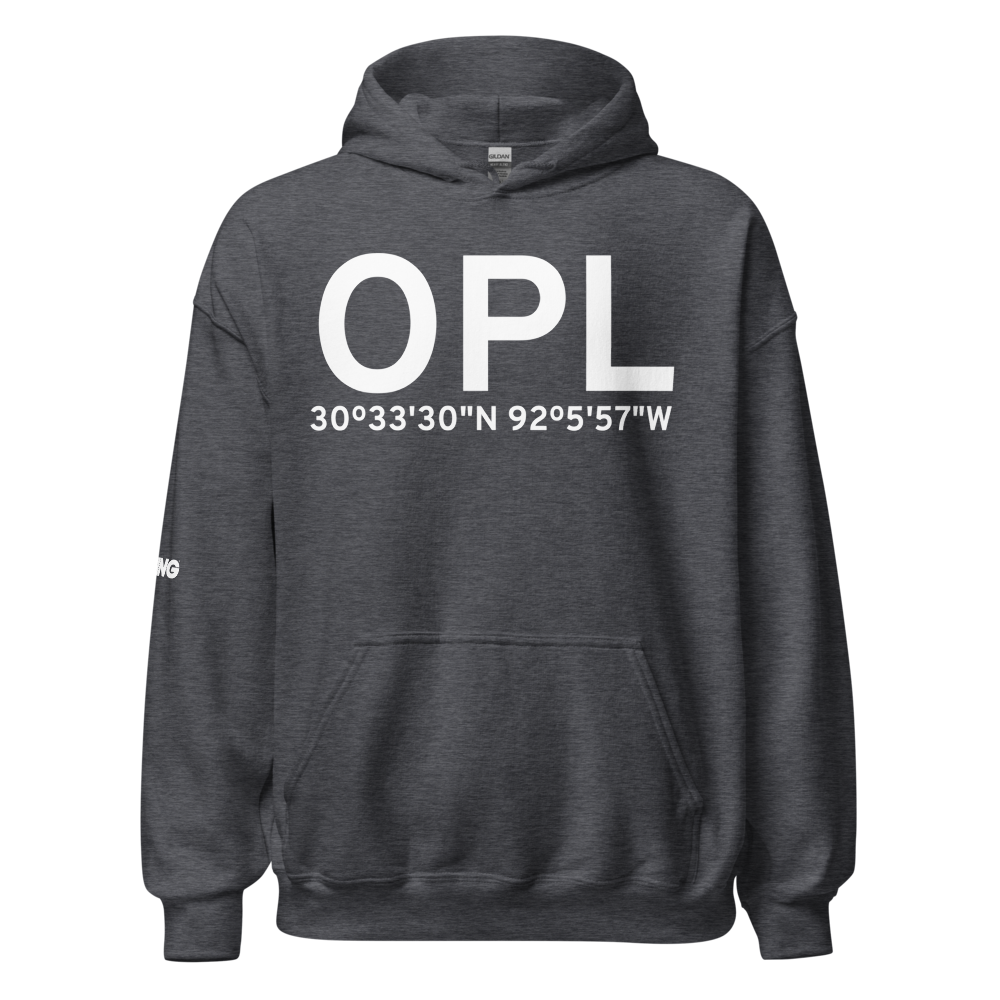 Opelousas (KOPL) Airport Hoodie Sweatshirt 