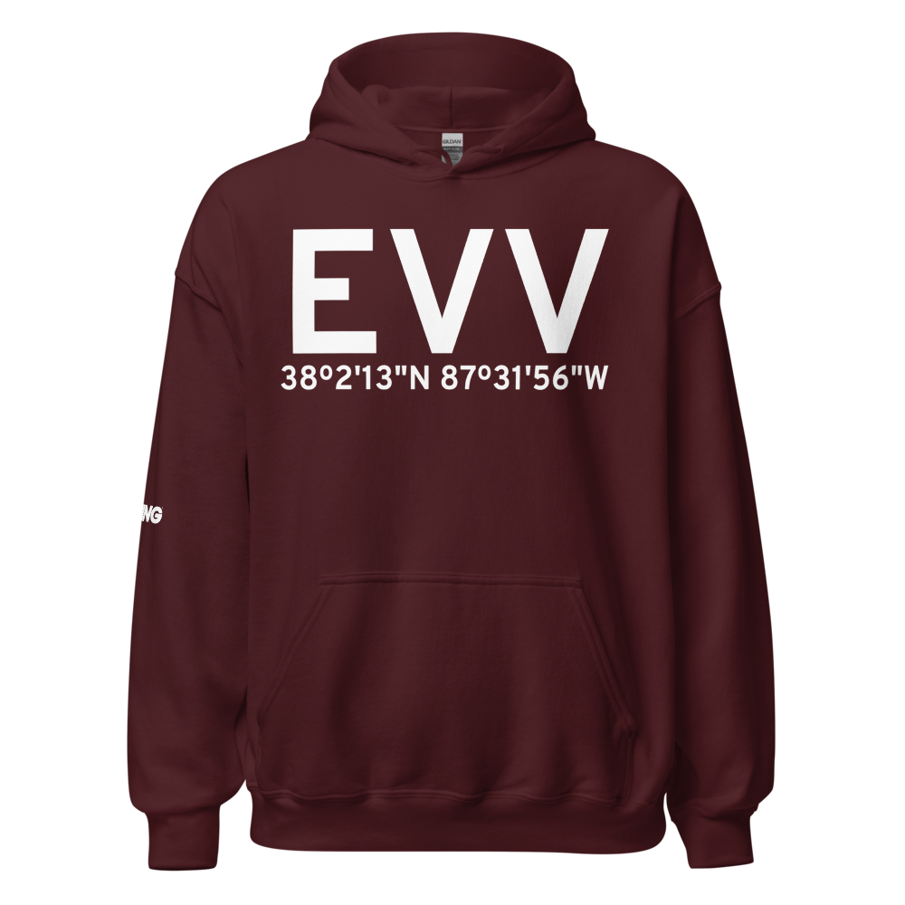 Evansville (KEVV) Airport Hoodie Sweatshirt 