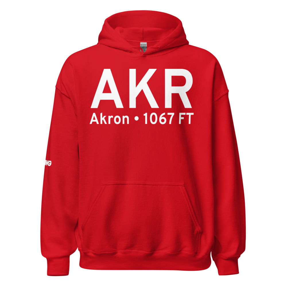 Akron (KAKR) Airport Hoodie Sweatshirt 