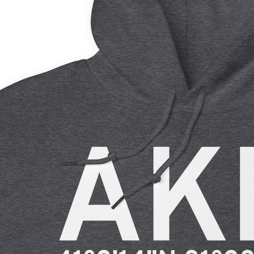 Akron (KAKR) Airport Hoodie Sweatshirt 