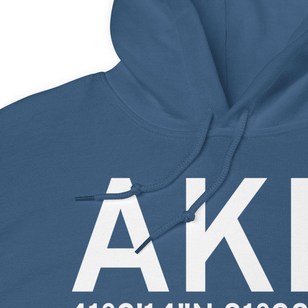 Akron (KAKR) Airport Hoodie Sweatshirt 