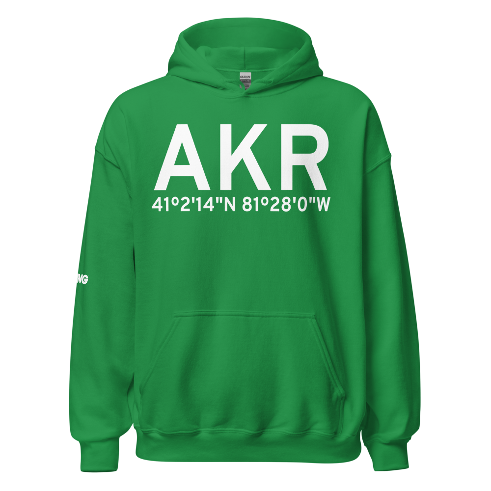 Akron (KAKR) Airport Hoodie Sweatshirt 