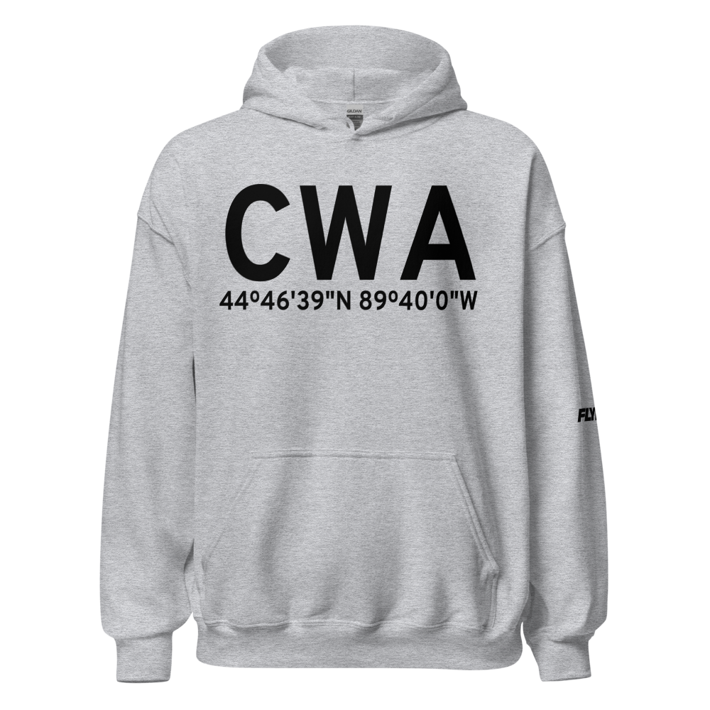 Mosinee (KCWA) Airport Hoodie Sweatshirt 