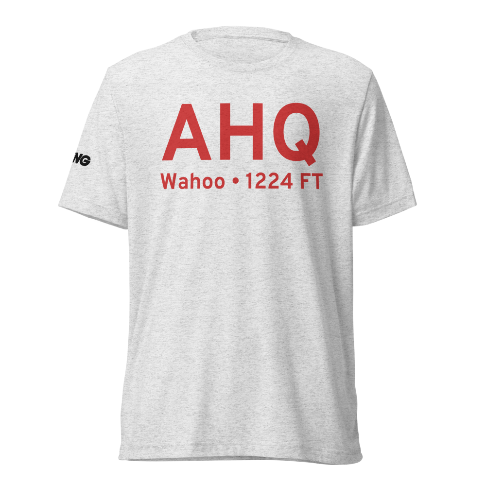 Wahoo (KAHQ) Airport Tri-blend T-Shirt 
