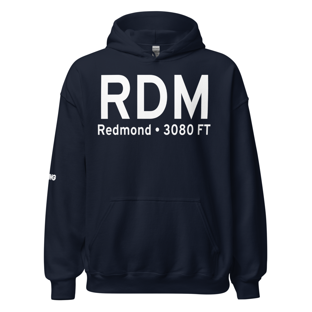 Redmond (KRDM) Airport Hoodie Sweatshirt 