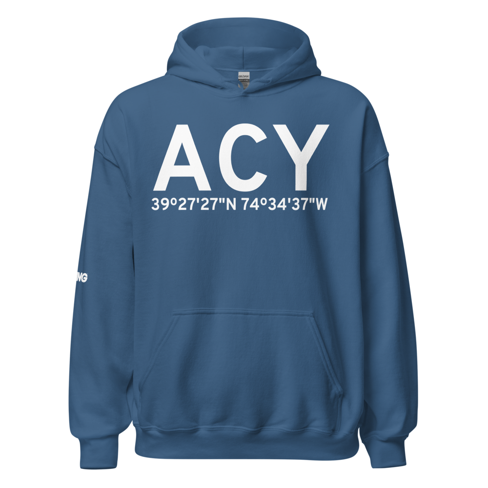 Atlantic City (KACY) Airport Hoodie Sweatshirt 