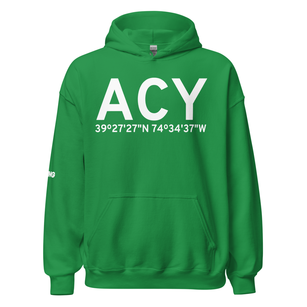 Atlantic City (KACY) Airport Hoodie Sweatshirt 