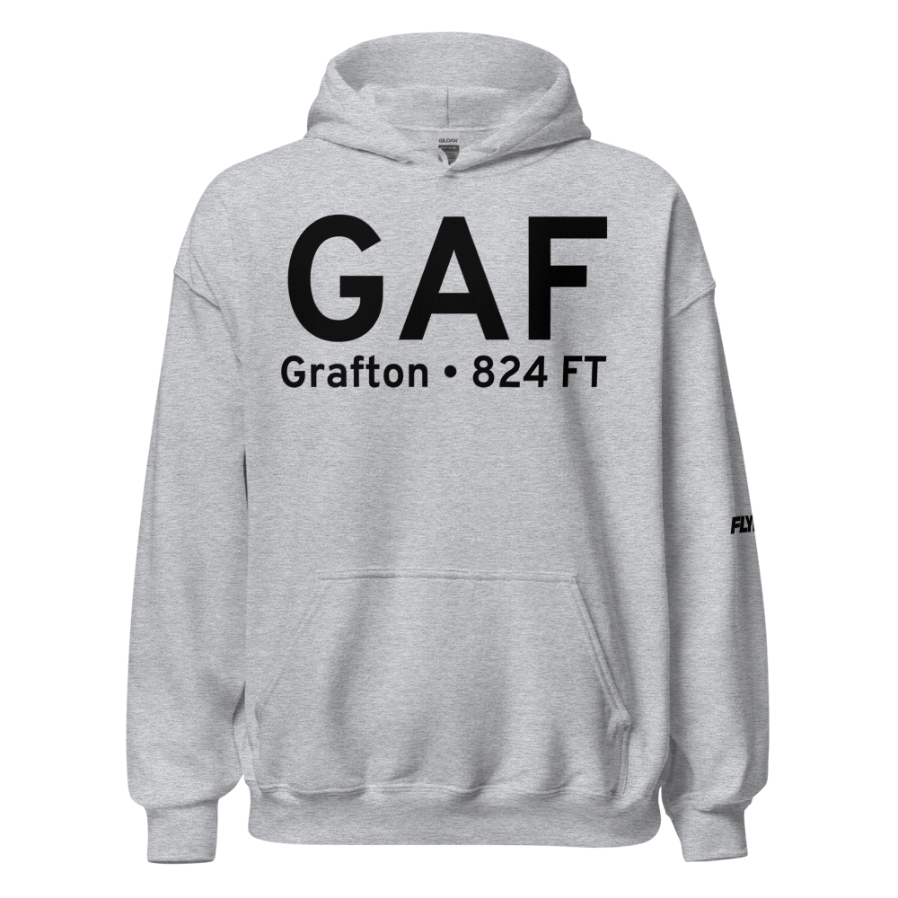 Grafton (KGAF) Airport Hoodie Sweatshirt 