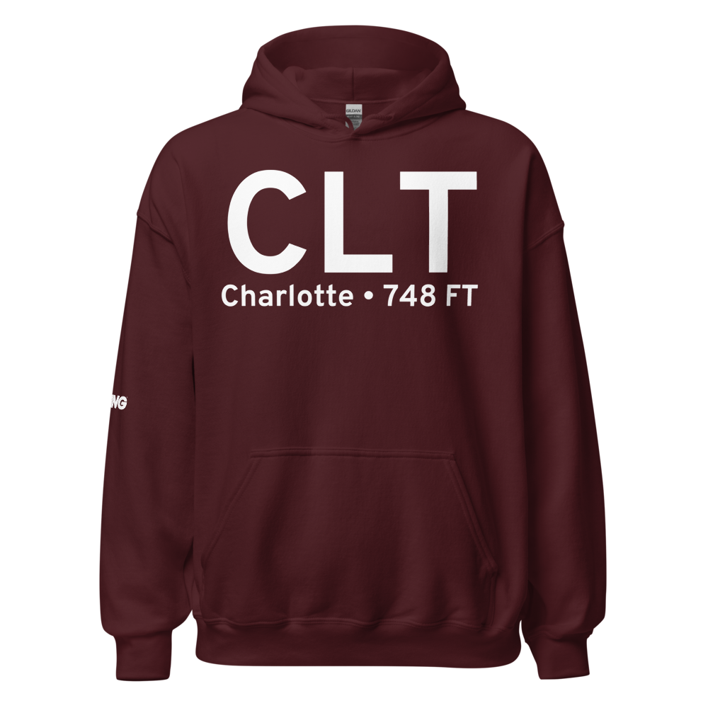 Charlotte (KCLT) Airport Hoodie Sweatshirt 