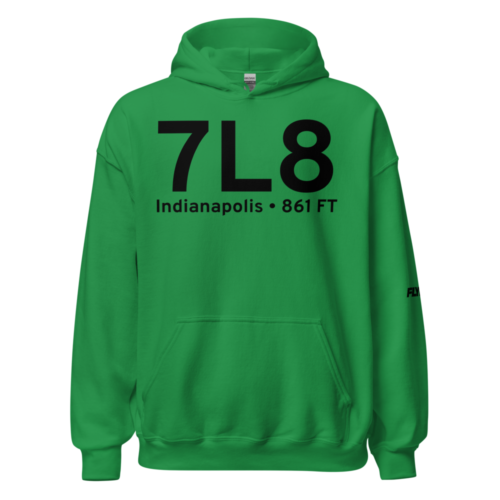 Indianapolis (K7L8) Airport Hoodie Sweatshirt 