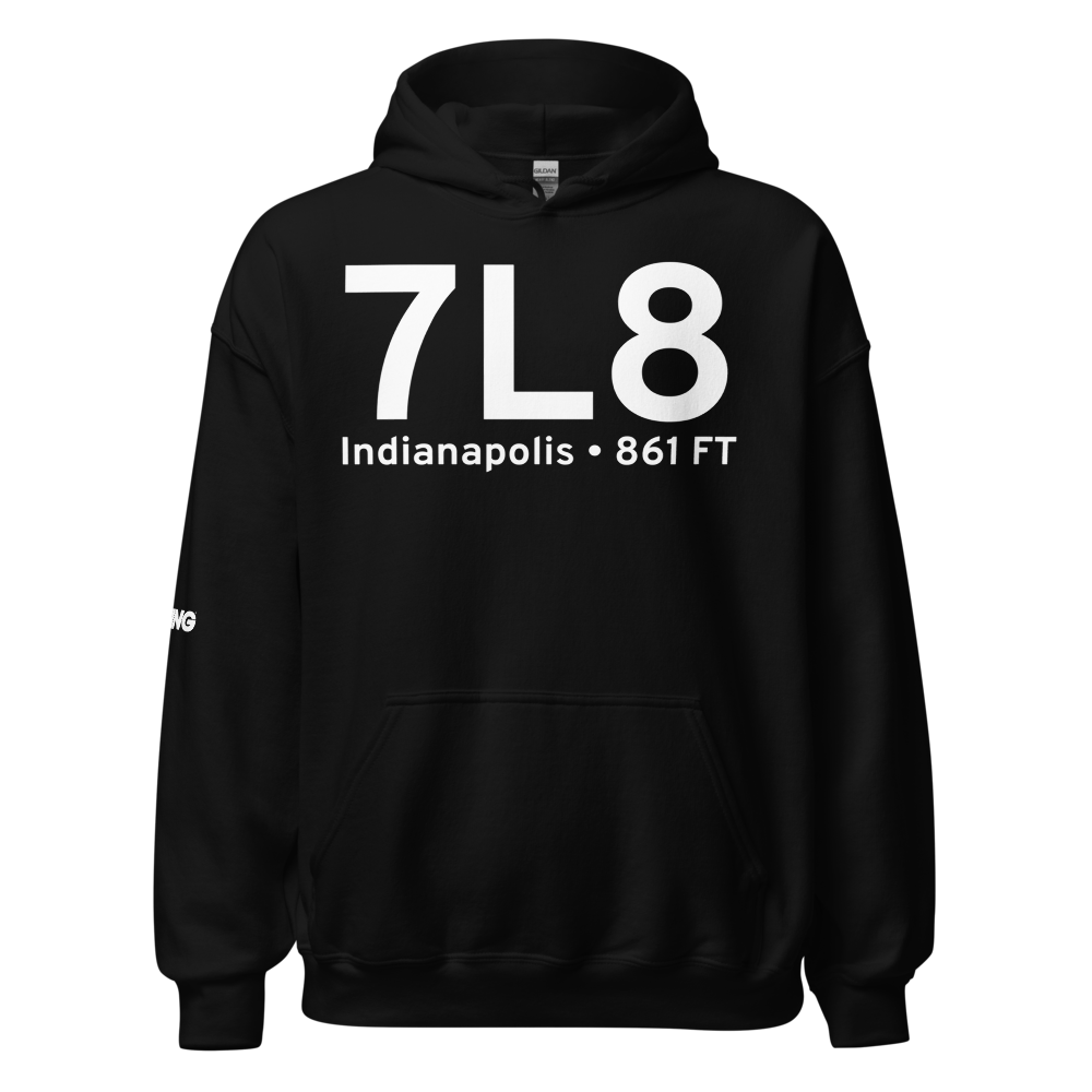 Indianapolis (K7L8) Airport Hoodie Sweatshirt 
