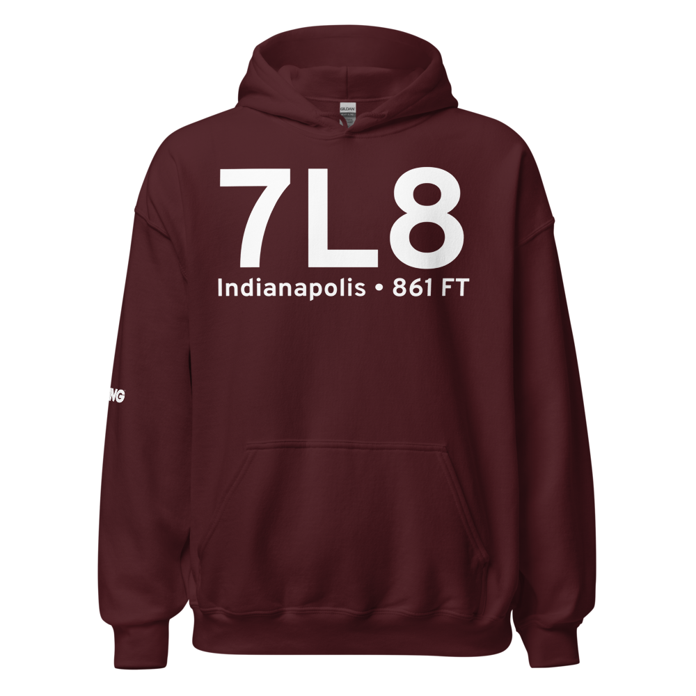 Indianapolis (K7L8) Airport Hoodie Sweatshirt 
