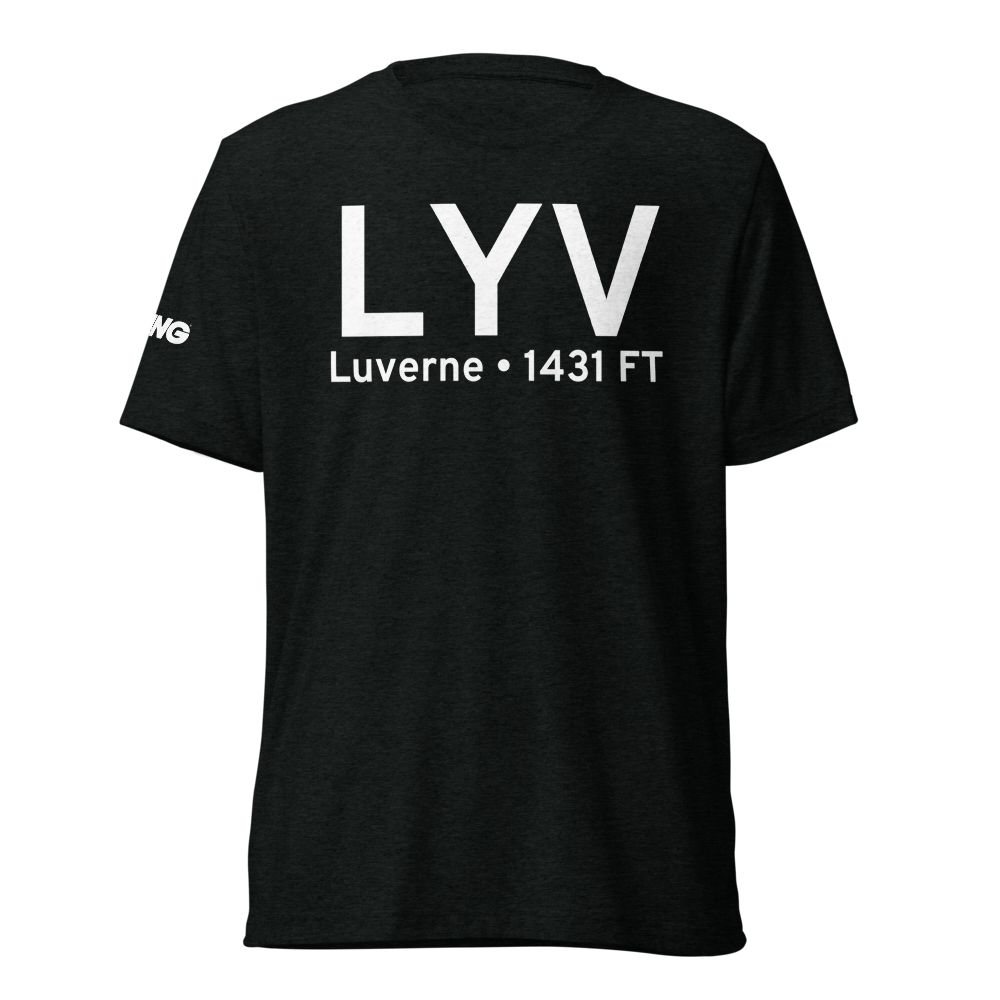 Luverne (KLYV) Airport Tri-blend T-Shirt 