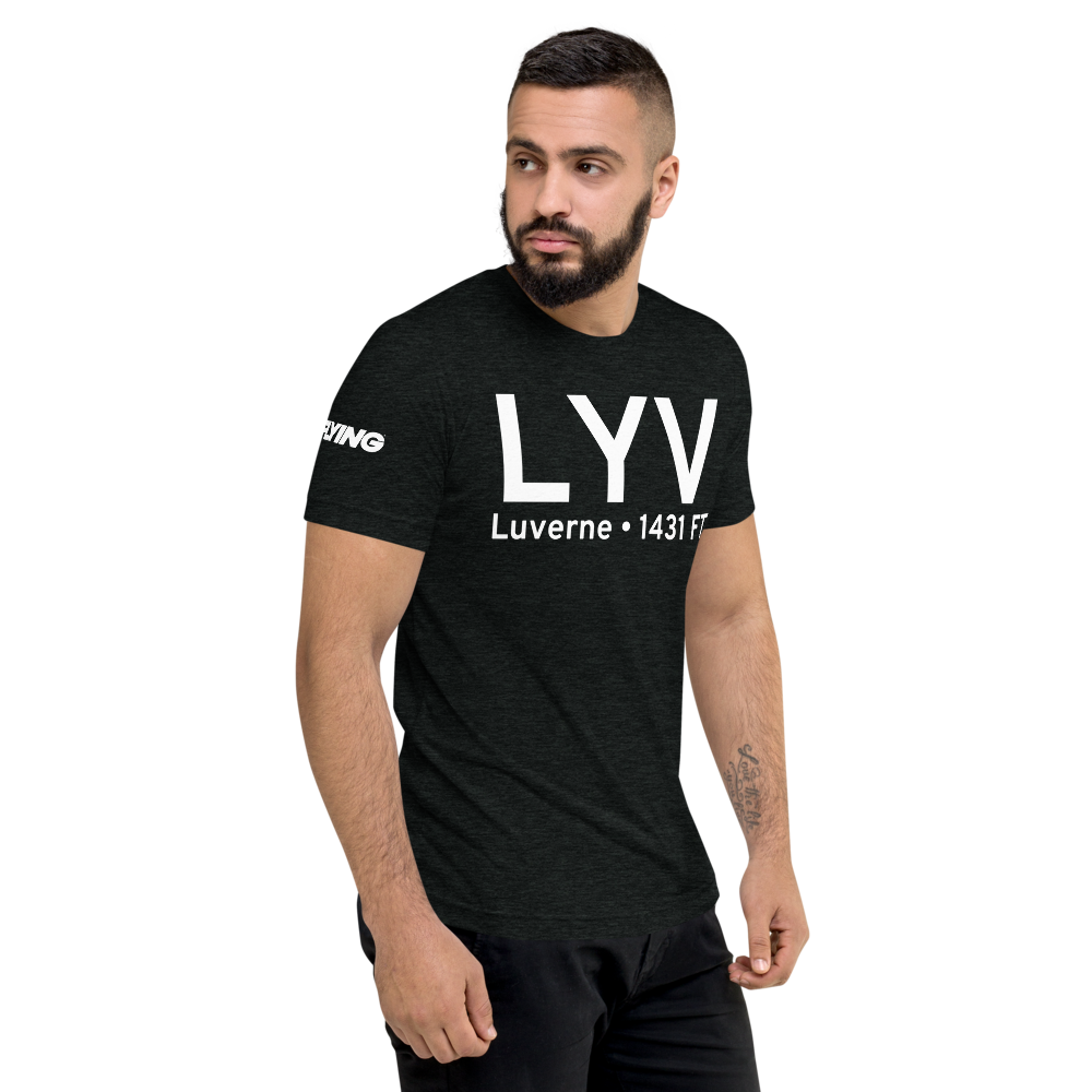 Luverne (KLYV) Airport Tri-blend T-Shirt 