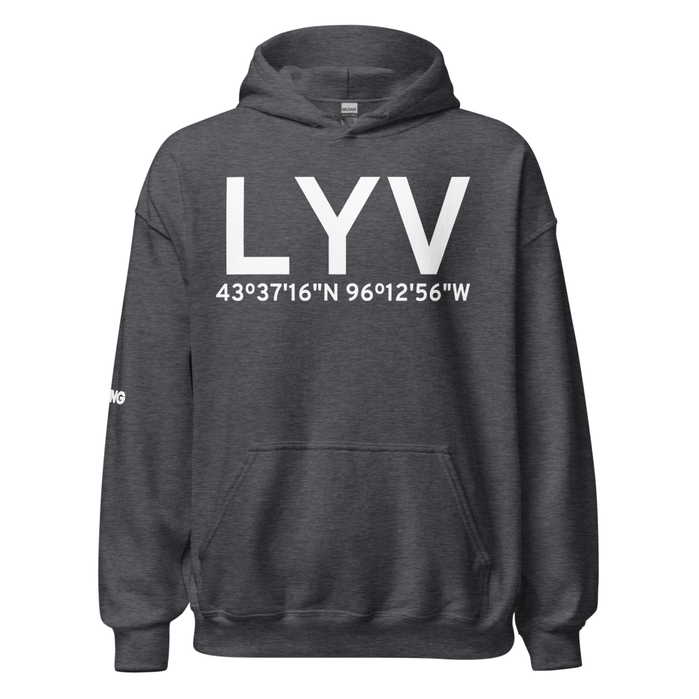 Luverne (KLYV) Airport Hoodie Sweatshirt 