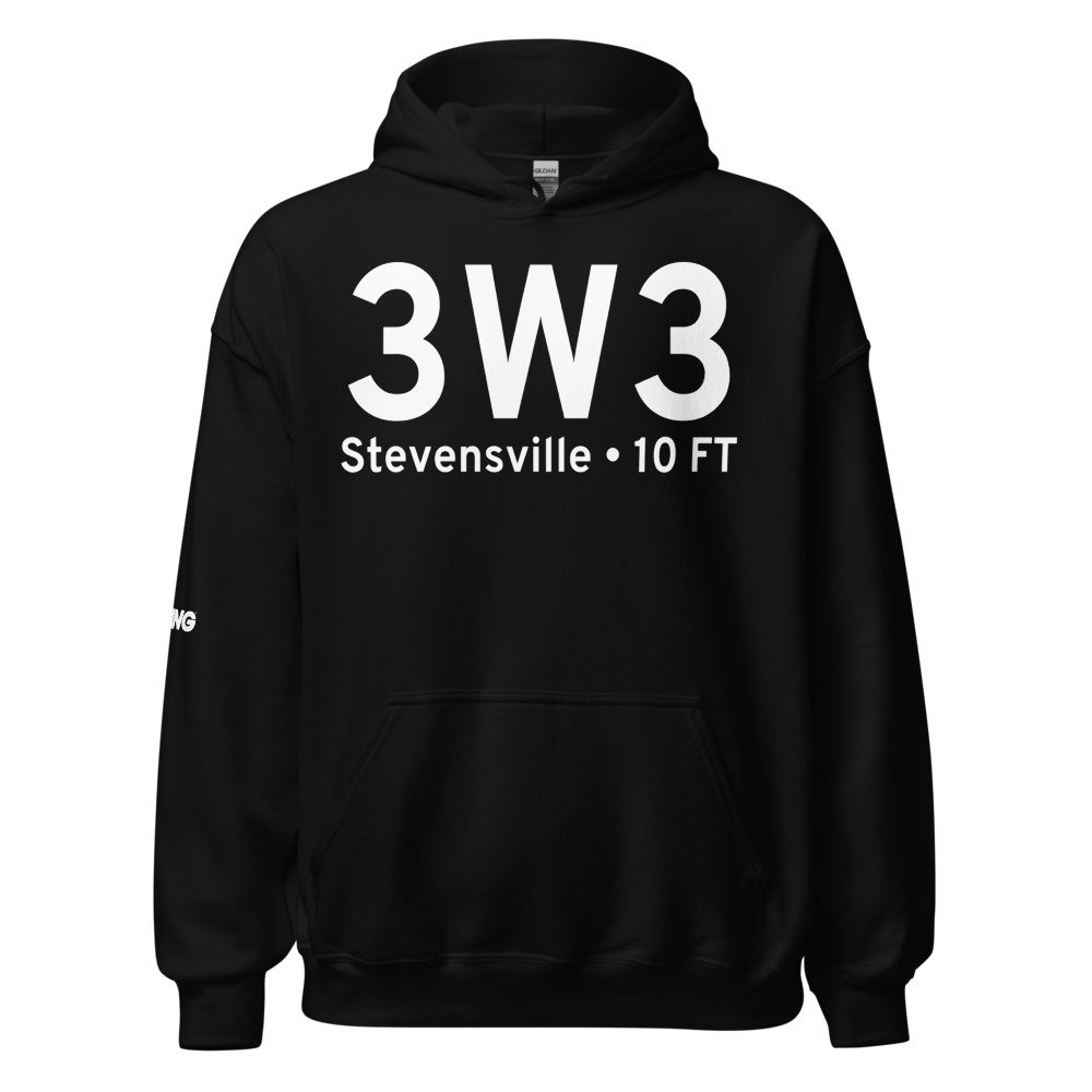 Stevensville (3W3) Airport Hoodie Sweatshirt 