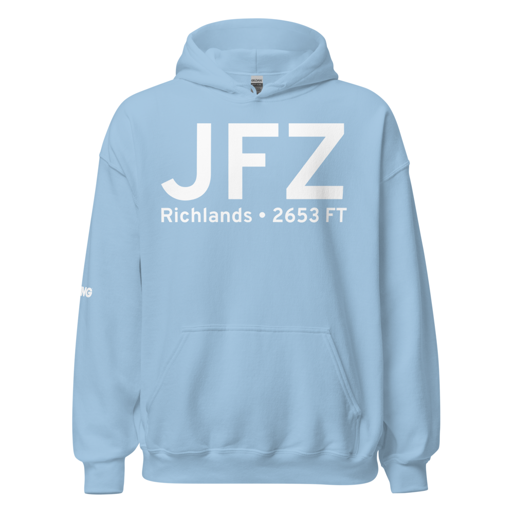 Richlands (KJFZ) Airport Hoodie Sweatshirt 