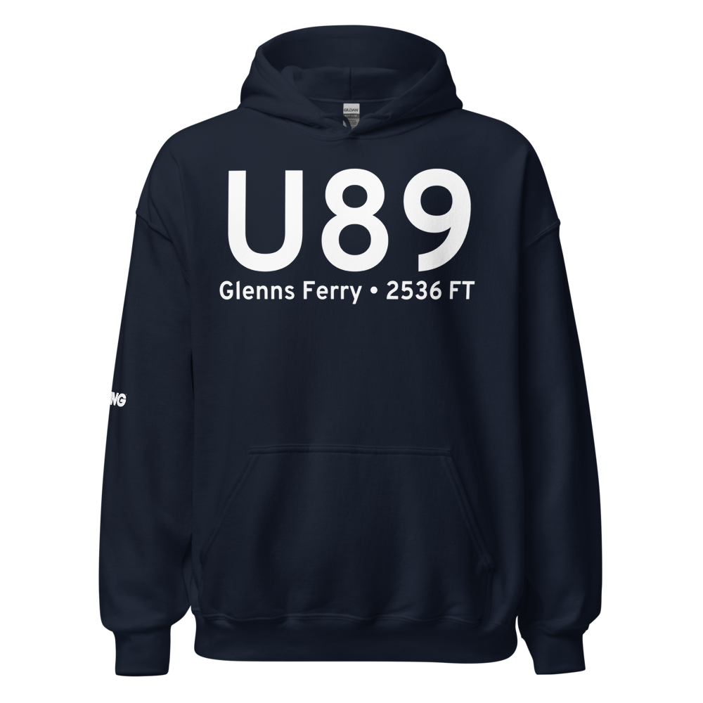 Glenns Ferry (KU89) Airport Hoodie Sweatshirt 