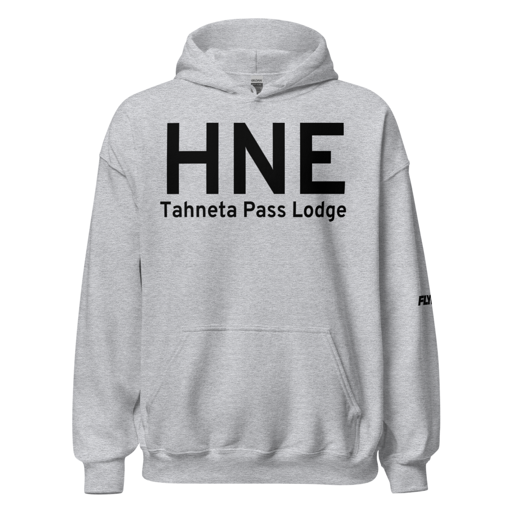 Tahneta Pass Lodge (HNE) Airport Hoodie Sweatshirt 