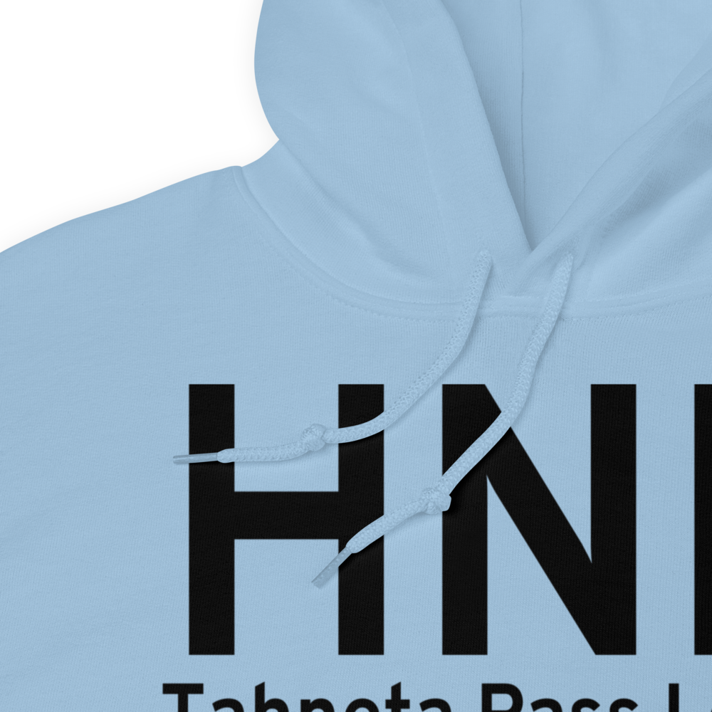 Tahneta Pass Lodge (HNE) Airport Hoodie Sweatshirt 