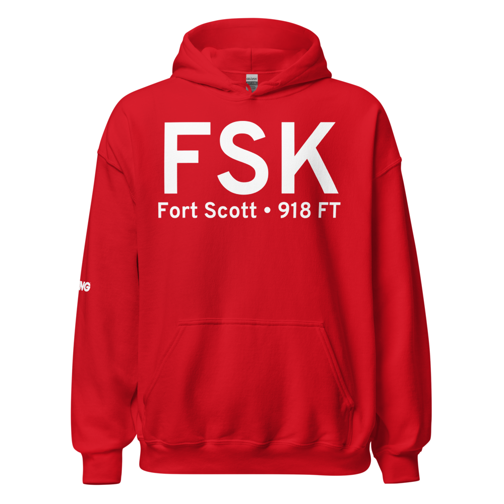 Fort Scott (KFSK) Airport Hoodie Sweatshirt 