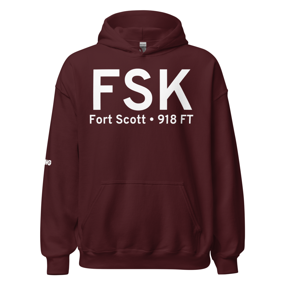 Fort Scott (KFSK) Airport Hoodie Sweatshirt 