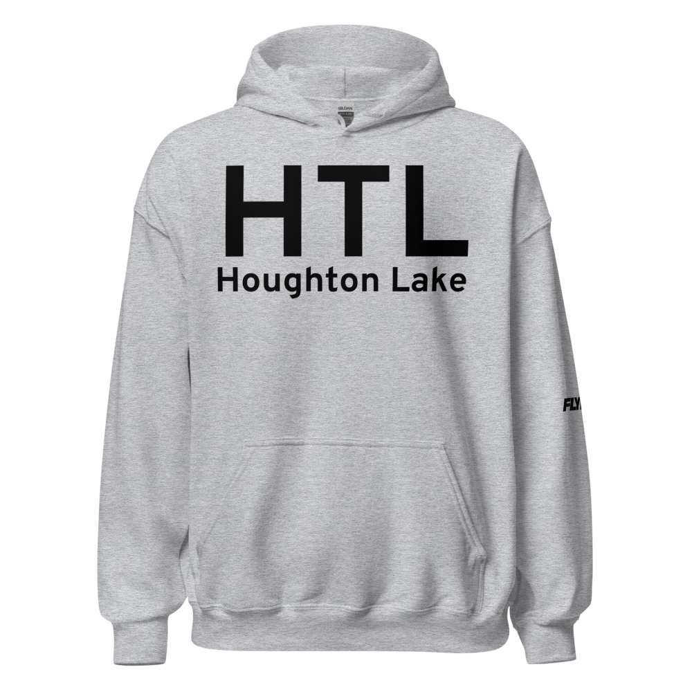 Houghton Lake (KHTL) Airport Hoodie Sweatshirt 