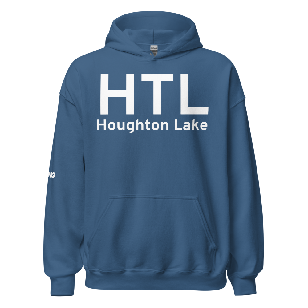Houghton Lake (KHTL) Airport Hoodie Sweatshirt 