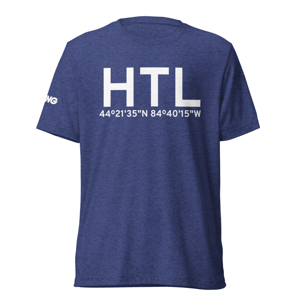 Houghton Lake (KHTL) Airport Tri-blend T-Shirt 
