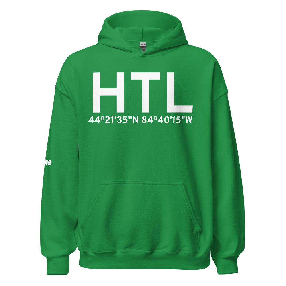 Houghton Lake (KHTL) Airport Hoodie Sweatshirt 