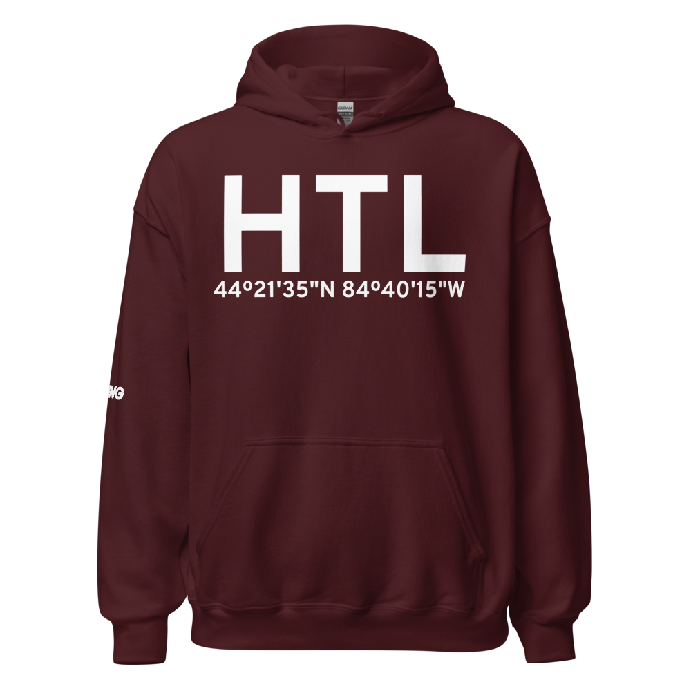 Houghton Lake (KHTL) Airport Hoodie Sweatshirt 
