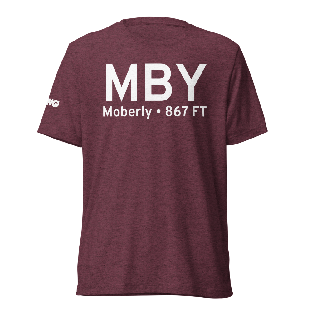 Moberly (KMBY) Airport Tri-blend T-Shirt 