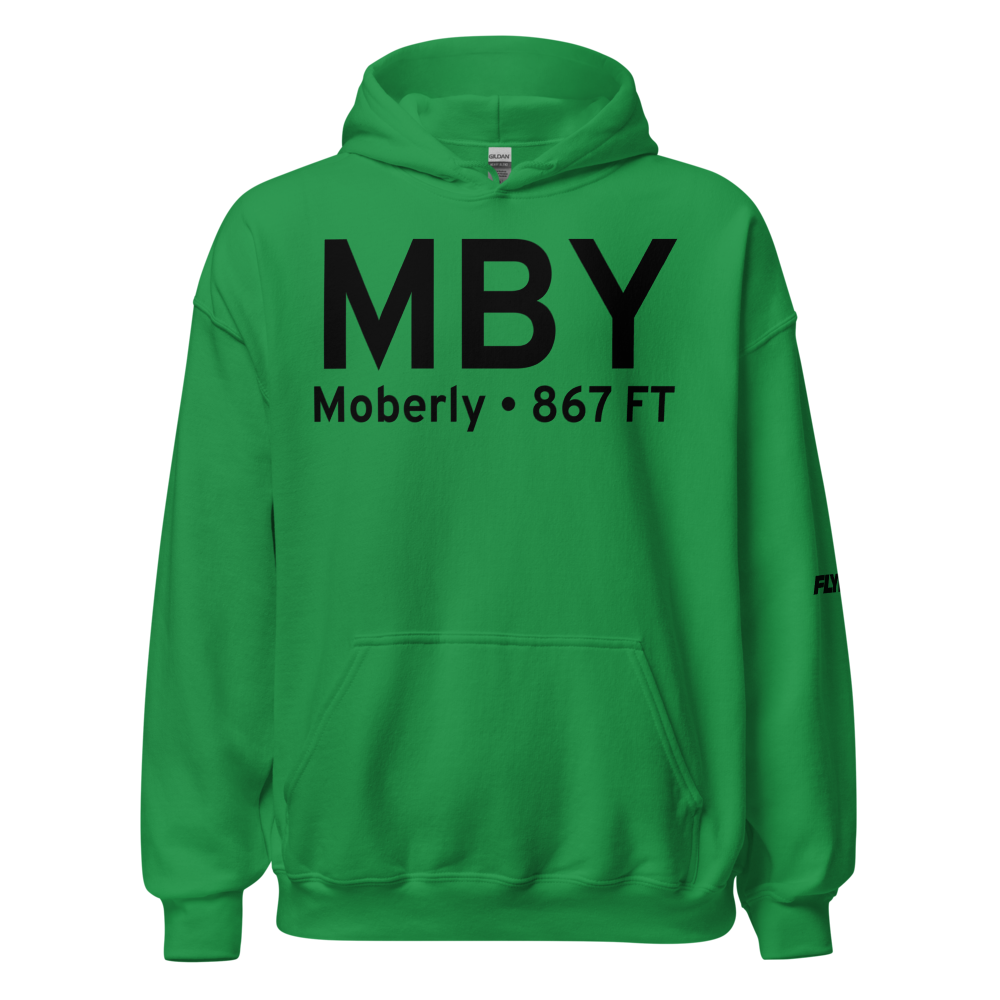 Moberly (KMBY) Airport Hoodie Sweatshirt 