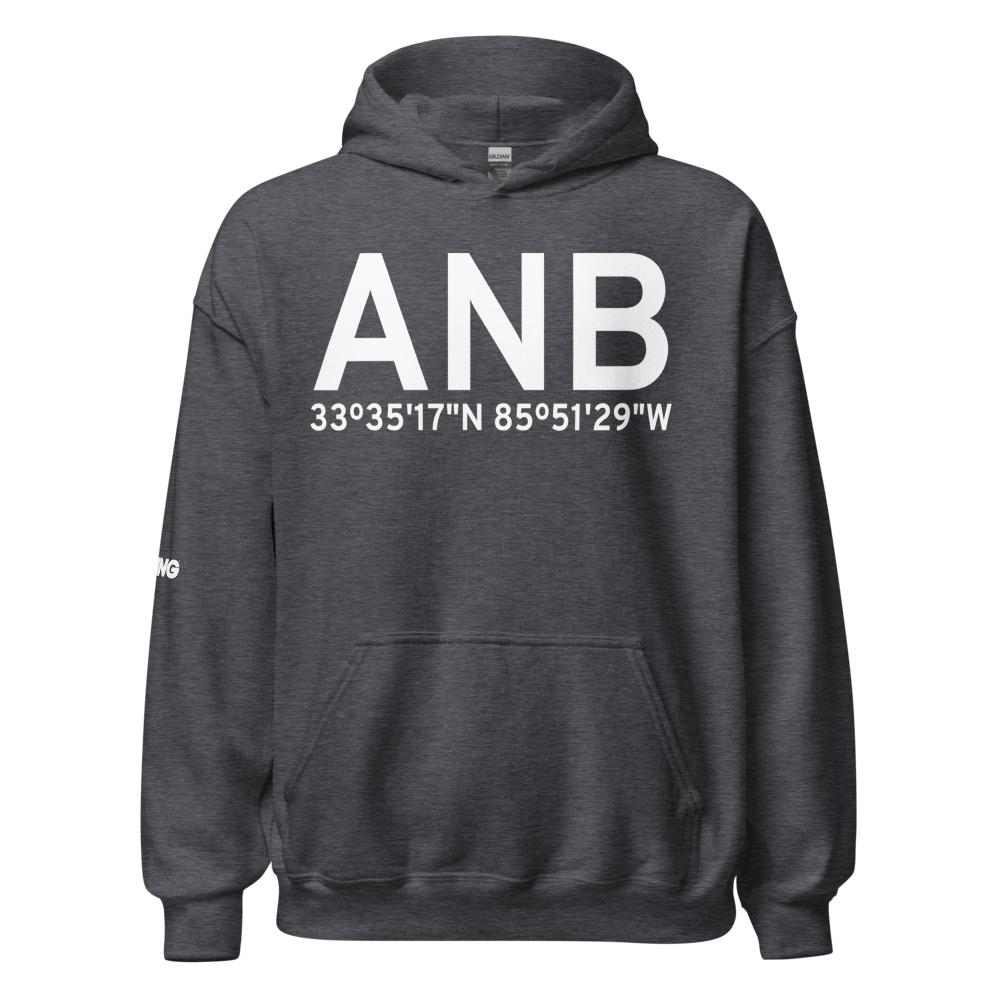 Anniston (KANB) Airport Hoodie Sweatshirt 