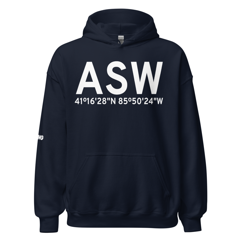 Warsaw (KASW) Airport Hoodie Sweatshirt 