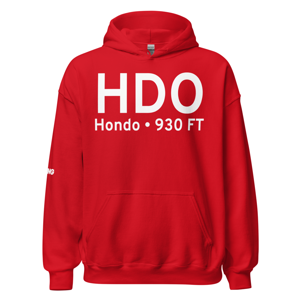 Hondo (KHDO) Airport Hoodie Sweatshirt 