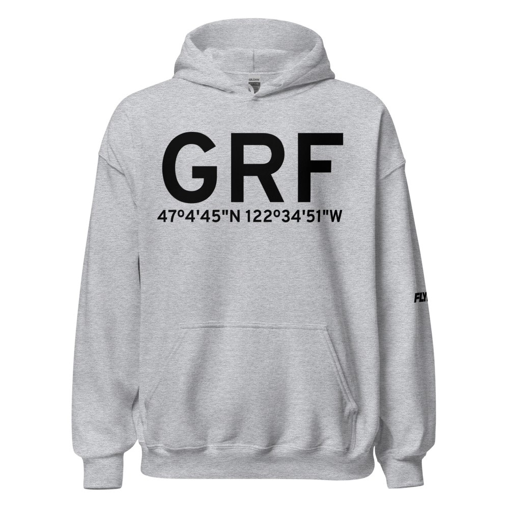 Fort Lewis/Tacoma (KGRF) Airport Hoodie Sweatshirt 