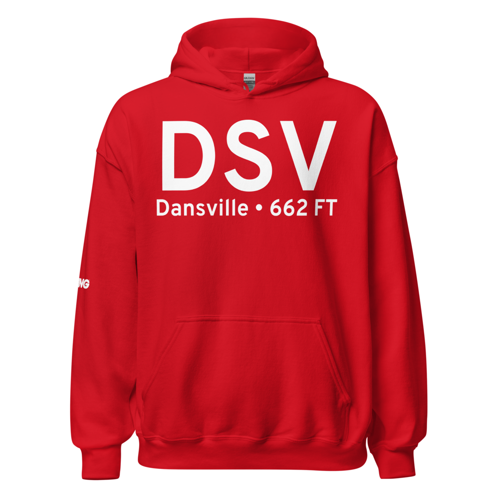 Dansville (KDSV) Airport Hoodie Sweatshirt 