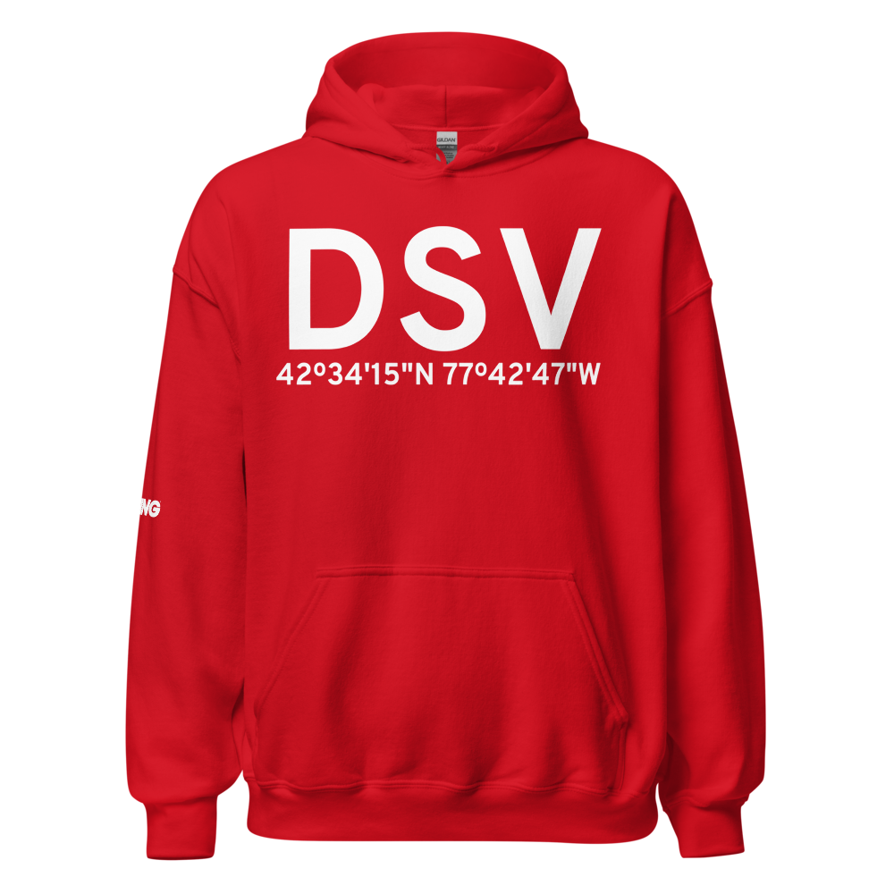 Dansville (KDSV) Airport Hoodie Sweatshirt 