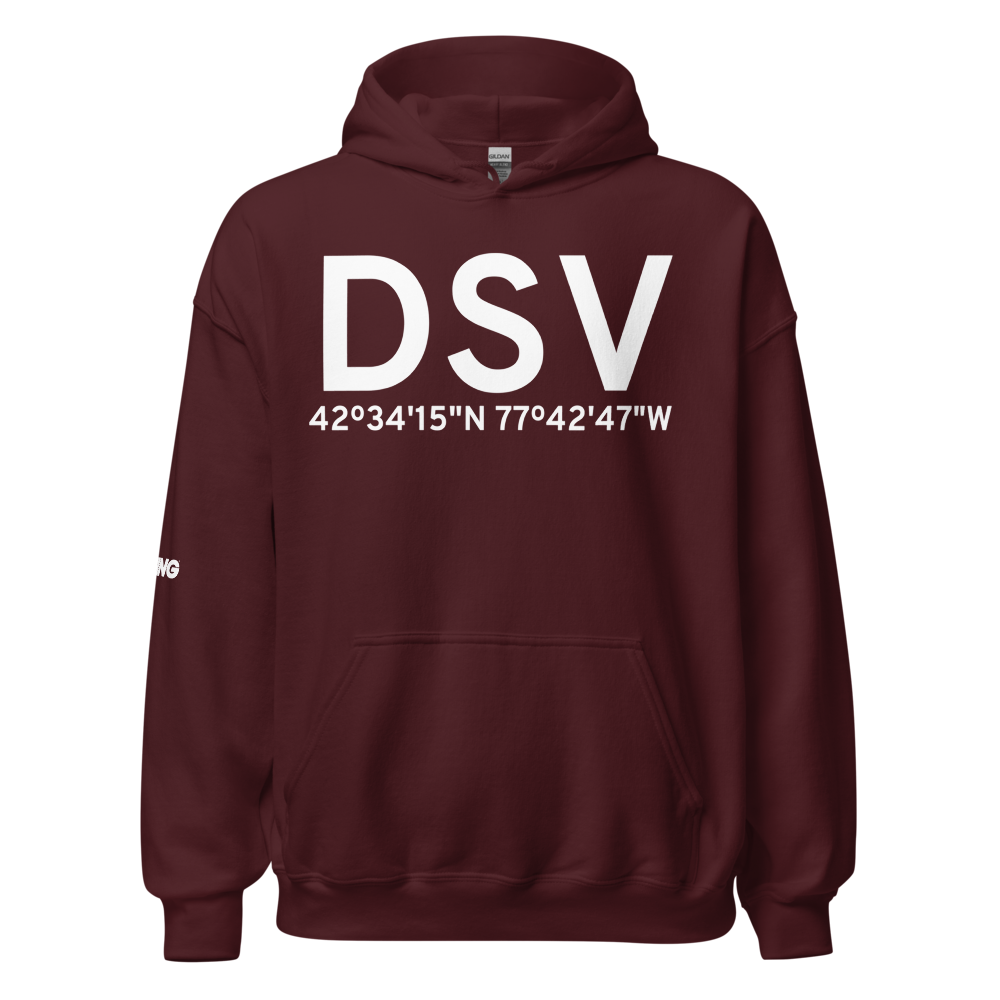 Dansville (KDSV) Airport Hoodie Sweatshirt 