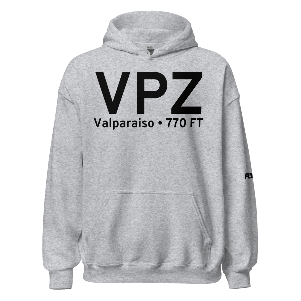 Valparaiso (KVPZ) Airport Hoodie Sweatshirt 