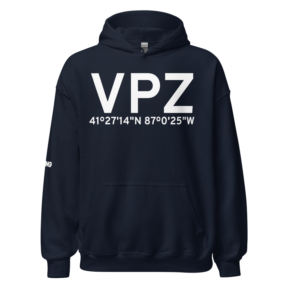 Valparaiso (KVPZ) Airport Hoodie Sweatshirt 