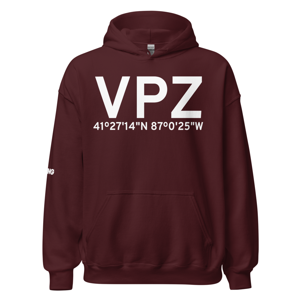 Valparaiso (KVPZ) Airport Hoodie Sweatshirt 