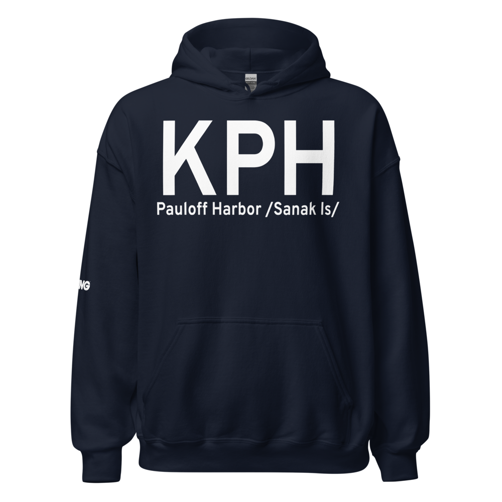 Pauloff Harbor /Sanak Is/ (KPH) Airport Hoodie Sweatshirt 